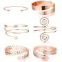 Besteel 6 Pieces Upper Arm Cuff Armband Bracelets Bangle for Women Coil Swirl Leaf Adjustable Arm Cuff Set Besteel 6 Pieces Upper Arm Cuff Armband Bracelets Bangle for Women Coil Swirl Leaf Adjustable Arm Cuff Set