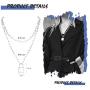 Thunaraz 6Pcs Lock Chain Necklace Statement Lock Pendant Necklace Punk Chunky Rose Gold Silver Egirl Eboy Long Multilayer Chains