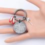 AKTAP Dorothy Ruby Inspired Keychain Wizard of Dorothy Ruby Red Slippers Jewelry Inspirational Gift You’re Braver Than You Believe