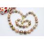 Rakumi AAA10-12mm Multi-colord Freshwater Cultured Baroque Pearl Necklace and Bracelet Jewelry Set