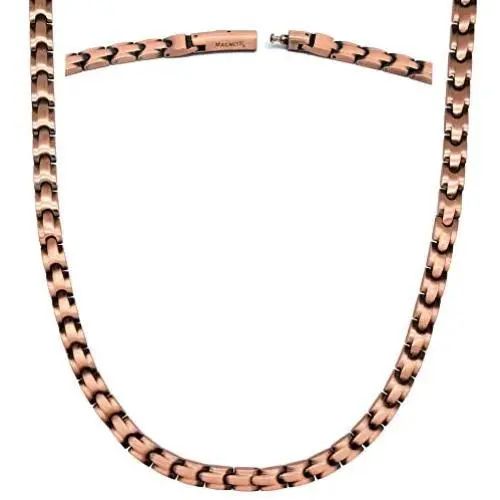 MagnetRX® Copper Magnetic Therapy Necklace - Ultra Strength Magnetic Necklace for Pain Relief and Healing - 99.9% Pure Copper Necklace with Magnets (21.50 Inches, Style: Classic) MagnetRX® Copper Magnetic Therapy Necklace - Ultra Strength Magnetic Necklace for Pain Relief and Healing - 99.9% Pure Copper Necklace with Magnets (21.50 Inches, Style: Classic)