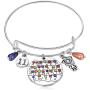 Stranger Things Gifts, Themed Bracelet ST Merchandise Alphabet Jewelry Light Eleven Demogorgon Bangle Halloween Cosplay Costume for Girls Women