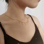 YSAHan Personalized Name Necklace Custom Initial Charm Pendant Nameplate Necklaces 18K Gold Plated Gift for Women Girls