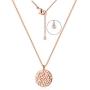 NA Dainty Full Moon Necklaces 14K Gold/Silver/Rose Gold Plated Hammered Disc Necklace Carved Full Round Moon Phase Pendant Minimalist Jewelry