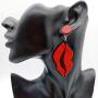 80s Acrylic Red Lip Neon Earrings for Women, Fashion Acrylic Red Lips Dangle Earring Jewelry