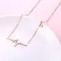 Heartbeat Necklace 925 Sterling Silver EKG Cute Life Line Heartbeat Love Cardiogram Necklace Gift for Women Girls,18''