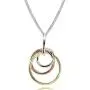 Sterling Silver Polished Intertwined Triple Hoop Pendant Necklace Sterling Silver Polished Intertwined Triple Hoop Pendant Necklace