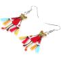 NEWEI Sweet Acrylic Shopping Lady Frog Earrings Drop Dangle Fashion Animal Jewelry for Women Girls Gift Wholesale