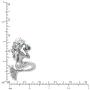 Sterling Silver and Blue Topaz Mermaid Necklace Pendant with 18'' Box Chain