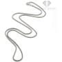 925 Italian Sterling Silver 1mm - 5.5mm Solid Franco Chain, FREE Microfiber Cloth, Rhodium Plated Square Box Link Necklace, Bracelet & Anklet, Giorgio Bergamo