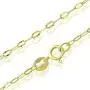 Michael Zweig 18K Gold Flash Plating over Sterling Silver Diamond Cut Oval Link Chain Necklace