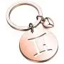 FAADBUK Zodiac Sign Keychain CZ Horoscope Gift Zodiac 12 Constellation Pendant Keyring Birthday Friendship Astrology Gift for Women Men Jewelry