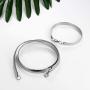 Cupimatch Stainless Steel Omega Chain 8mm 18 inch Necklace 7.3 inch Bracelet Jewelry Set for Women Girl