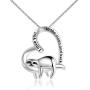 Sloth Necklace Gifts for Women Sterling Silver I Love you to the Moon and Back Heart Pendant Necklaces Mothers Valentines Day Jewelry for Mom Girlfriend
