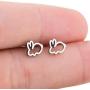 Lovely Hollow Bunny Rabbit Stud Earrings Necklace Sets Jewelry for Women Birthday Gift