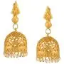 Efulgenz Indian Bollywood Pearl Peacock Style Jhumka Jhumki Jewelry Earrings Set