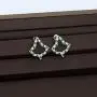 Pink and Green Leaf Zircon Earrings Sorority Gifts Graduation Gift Graduation Jewelry