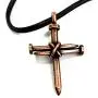 FORGIVEN JEWELRY Antique Nail Cross Necklace in Copper FORGIVEN JEWELRY Antique Nail Cross Necklace in Copper