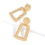 JczR.Y Hollow Geometric Large Square Dangle Earrings Vintage Exaggeration Big Square Hoop Earrings for Women Fashion Jewelry