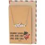 Quan Jewelry Mommy Shark Necklace, Family Necklace, Best Jewelry Gifts for Family with Funny Quotes Greeting Card (Mommy Shark)