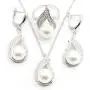 Aixili White Freshwater Pearl Jewelry Set for Women Silver White Gold Plated Necklace Pendant Drop Earring Rings Wedding Bridal Jewelry Aixili White Freshwater Pearl Jewelry Set for Women Silver White Gold Plated Necklace Pendant Drop Earring Rings Wedding Bridal Jewelry