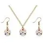 Dcfywl731 Christmas Vintage Deer Jewelry Set Snowflake Necklace Bell Necklace Christmas Necklace Earrings for Girl Dcfywl731 Christmas Vintage Deer Jewelry Set Snowflake Necklace Bell Necklace Christmas Necklace Earrings for Girl