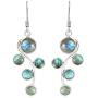 Natural Labradorite Earrings 925 Silver Overlay handmade Dangle Earrings
