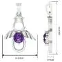 925 Sterling Silver Purple Amethyst Pendant Necklace for Women February Birthstone Jewelry 0.46 CTTW 925 Sterling Silver Purple Amethyst Pendant Necklace for Women February Birthstone Jewelry 0.46 CTTW