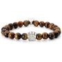 Jovivi Vintage Lava Stone Healing Power Crystal Dog Paw Charm Elastic Stretch Beaded Bracelets