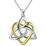 Besilver Christmas Necklace Gift Men Women 925 Sterling Silver Celtic Magen David Star/Horus Eye of Ra/Double Heart/Celtic Knot Pendant Necklace Amulet Jewelry Gift Besilver Christmas Necklace Gift Men Women 925 Sterling Silver Celtic Magen David Star/Horus Eye of Ra/Double Heart/Celtic Knot Pendant Necklace Amulet Jewelry Gift