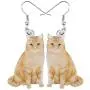 NEWEI Acrylic Drop Dangle Sitting Cat Earrings Fashion Novelty Jewelry For Girl Women Charms