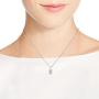 3D Filigree Swirls Square .925 Sterling Silver Pendant Necklace