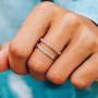 Pura Vida Silver-Plated Floral Stackable Ring - Sterling Silver Band, Sizes 5-9