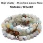 FUTTMI 8mm Natural Sodalite Stone Healing Gemstone 108 Mala Beads Wrap Bracelet Necklace for Yoga Charm Bracelet Jewelry for Women Men