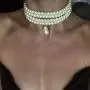 ELABEST Layered Faux Pearl Necklace Beaded Link Choker Chain Party Nightclub Costume Jewelry for Women and Girls ELABEST Layered Faux Pearl Necklace Beaded Link Choker Chain Party Nightclub Costume Jewelry for Women and Girls