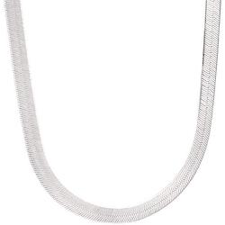 Savlano 925 Sterling Silver Herringbone Flat Snake Magic Chain Necklace Comes in 7mm & 8.5mm for Men & Women - Made in Italy
