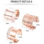 LOLIAS 3 Pcs Cuff Bangle Bracelet for Women Open Wide Wire Bracelets Adjustable Wrist Cuff Wrap Bracelet Gold Sliver Rose Gold Plated Fashion Jewelry