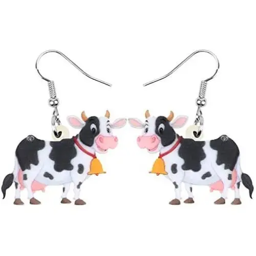 DOWAY Acrylic Charm Sweet Dairy Cattle Milk Cow Earrings Drop Dangle Jewelry Farm Decoration for Women Girls Funny Party Gifts DOWAY Acrylic Charm Sweet Dairy Cattle Milk Cow Earrings Drop Dangle Jewelry Farm Decoration for Women Girls Funny Party Gifts