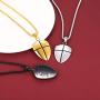 FaithHeart Shield of Faith Ephesians 6:16-17/Ephesians 6:10 Pendant Necklace Stainless Steel Joshua 1:9 Cross Amulet Necklace, Customize Available (Send Brand Box)