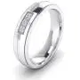 Unisex Comfort Fit Sterling Silver 5mm Court Shape Simulated Diamond Ring Wedding Band Unisex Comfort Fit Sterling Silver 5mm Court Shape Simulated Diamond Ring Wedding Band