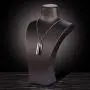 HooAMI Angel Wing Charm & Cylinder Memorial Urn Necklace Stainless Steel Cremation Jewelry