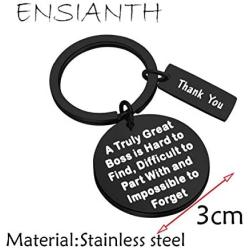 ENSIANTH Boss Gift A Truly Great Boss is Hard to Find Difficult To Part With and Impossible To Forget Keychain Thank You gift retirement gift for Boss