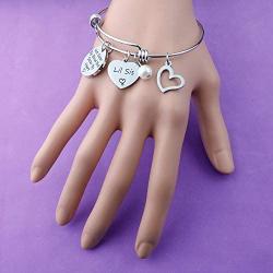 EIGSO Sister Gift The Love Between Sisters is Forever Sister Bracelet Set Sister Gift for Big sis Mid Sis Lil Sis