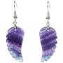 Gemstone Crystal Healing Reiki Chakra Handmade Angel Wing Dangle Earrings