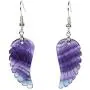 Gemstone Crystal Healing Reiki Chakra Handmade Angel Wing Dangle Earrings Gemstone Crystal Healing Reiki Chakra Handmade Angel Wing Dangle Earrings