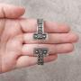 HAQUIL Viking Jewelry Metal Alloy Runes Cuff Bracelet for Men and Women