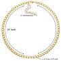 JIBSA 18K Gold Plated Choker Layered Thin Dainty Chain Necklace 14'' 16'' 18'' Long for Women Teen Girls Fashion Jewelry