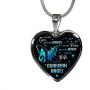 I Am His Eyes He Is My Wings I Am His Wife He Is My Guardian Angel Loss Of Husband Heart Pendant Necklace