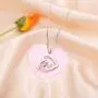 925 Sterling Silver Engrave Always in My Heart Angel Red Bird Cardinal Pendant Necklace and Ring Sympathy Gift for Women Girls