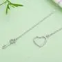 Presentski 925 Sterling Silver Y Lariat Necklace Chain Valentines Day Gift with Infinity Key Pendant,Love Heart Necklaces for Women Girls